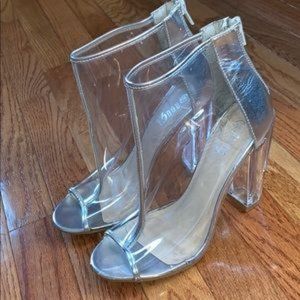 CLEAR HEEL ANKLE BOOT HEELS